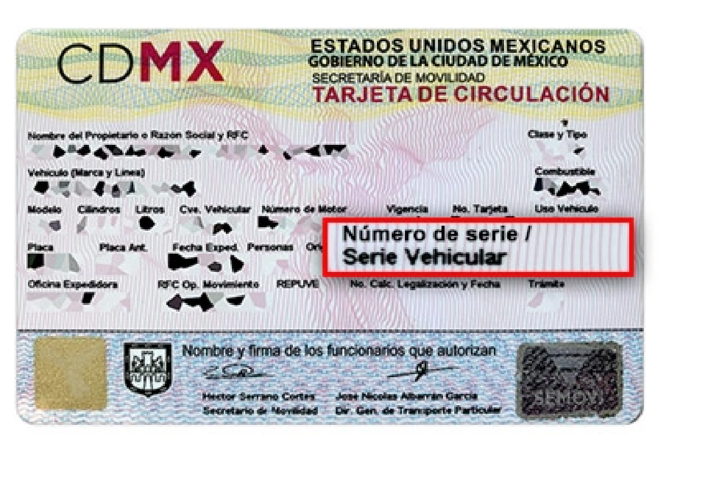 Tarjeta de circulación